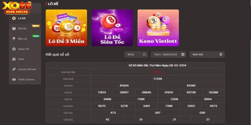 Kho game xổ số đa dạng và hấp dẫn